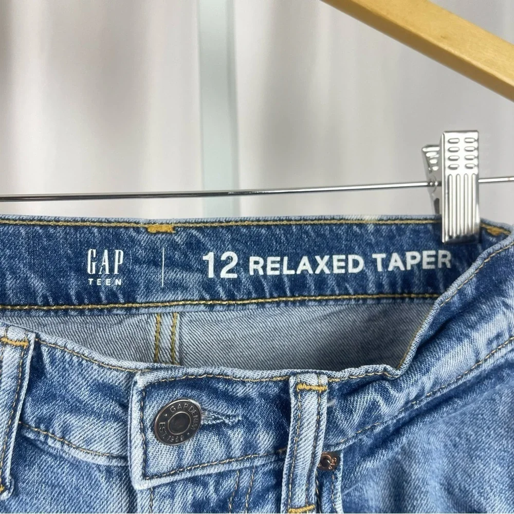 GAP Teen Size 12 Relaxed Taper Retro Jeans Medium Wash Classic